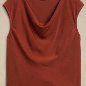Banana Republic Cowl-Neck Top  Burnt Caramel   XL